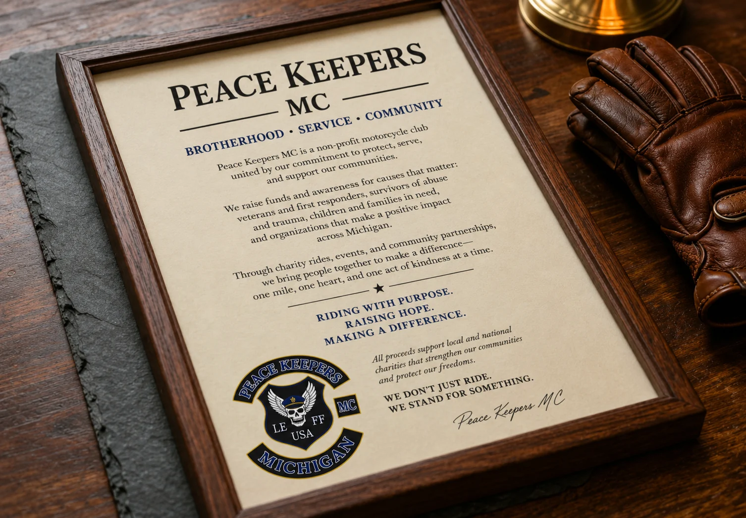 Peace Keepers MC mission statement